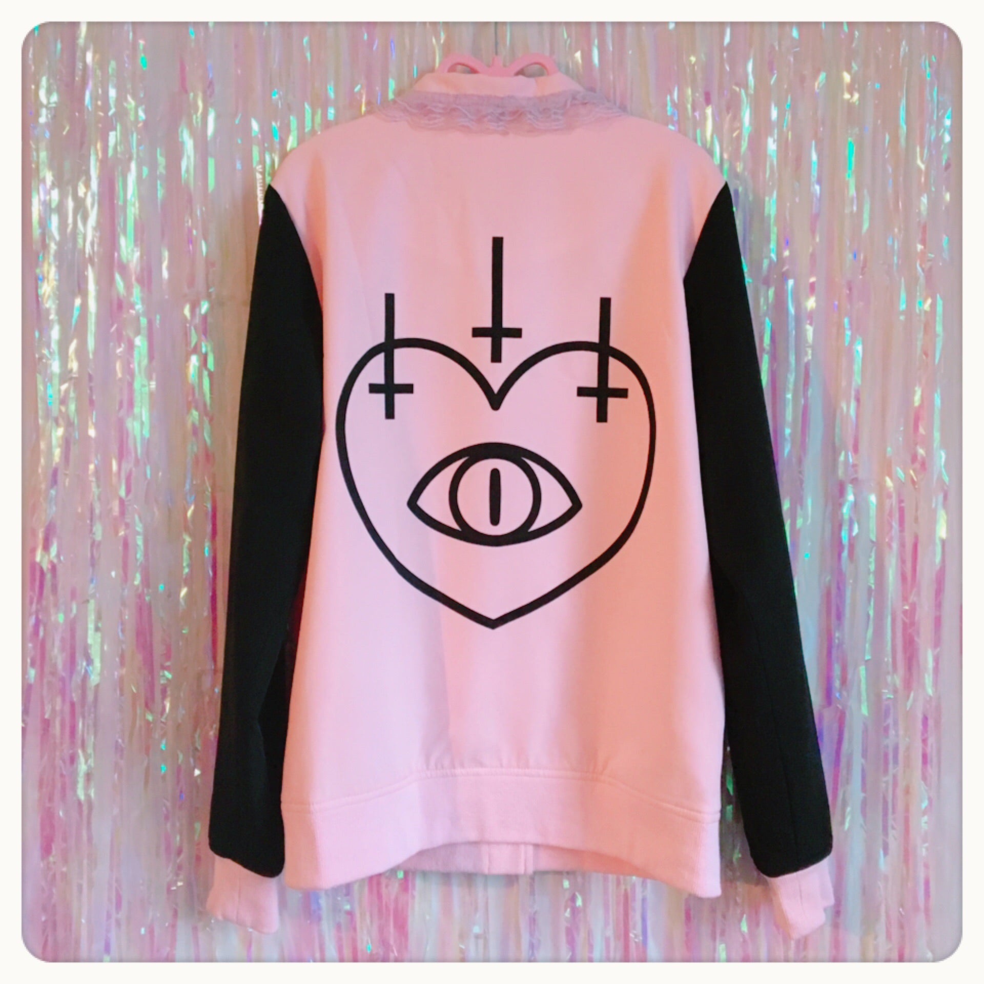 Lovely Sinner Pastel Pink Bat Jacket by fawnbomb - peachiieshop
