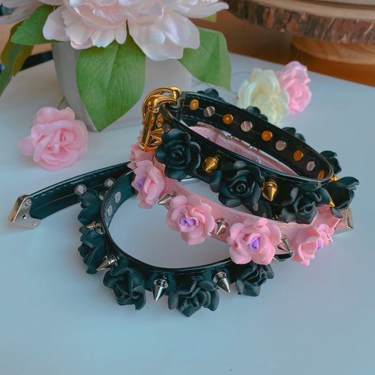 Spikes n Flowers Gothic Choker