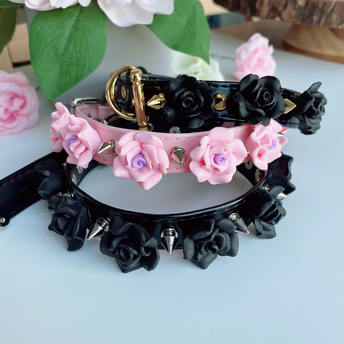 Spikes n Flowers Gothic Choker