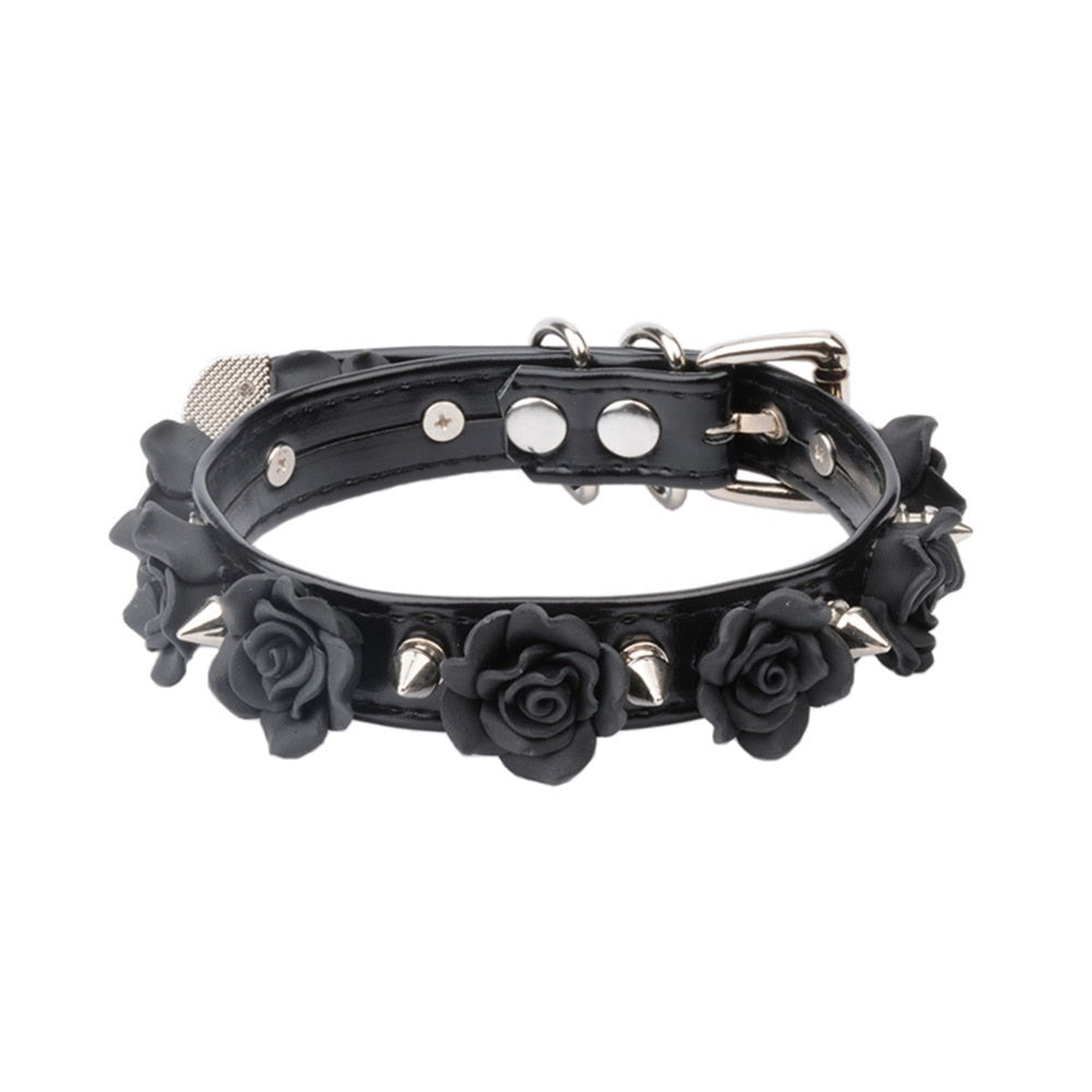 Spikes n Flowers Gothic Choker