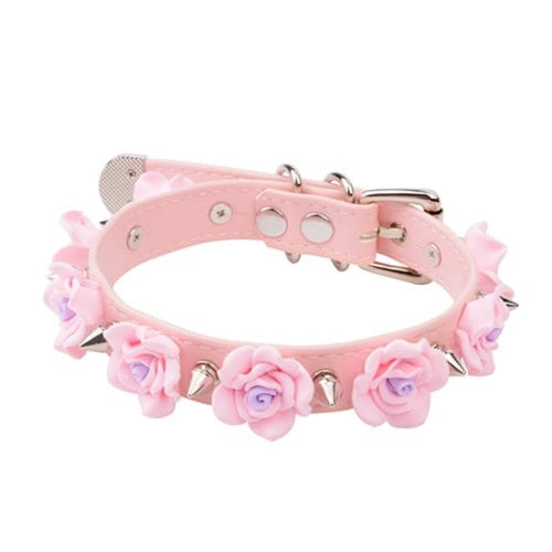 Spikes n Flowers Gothic Choker