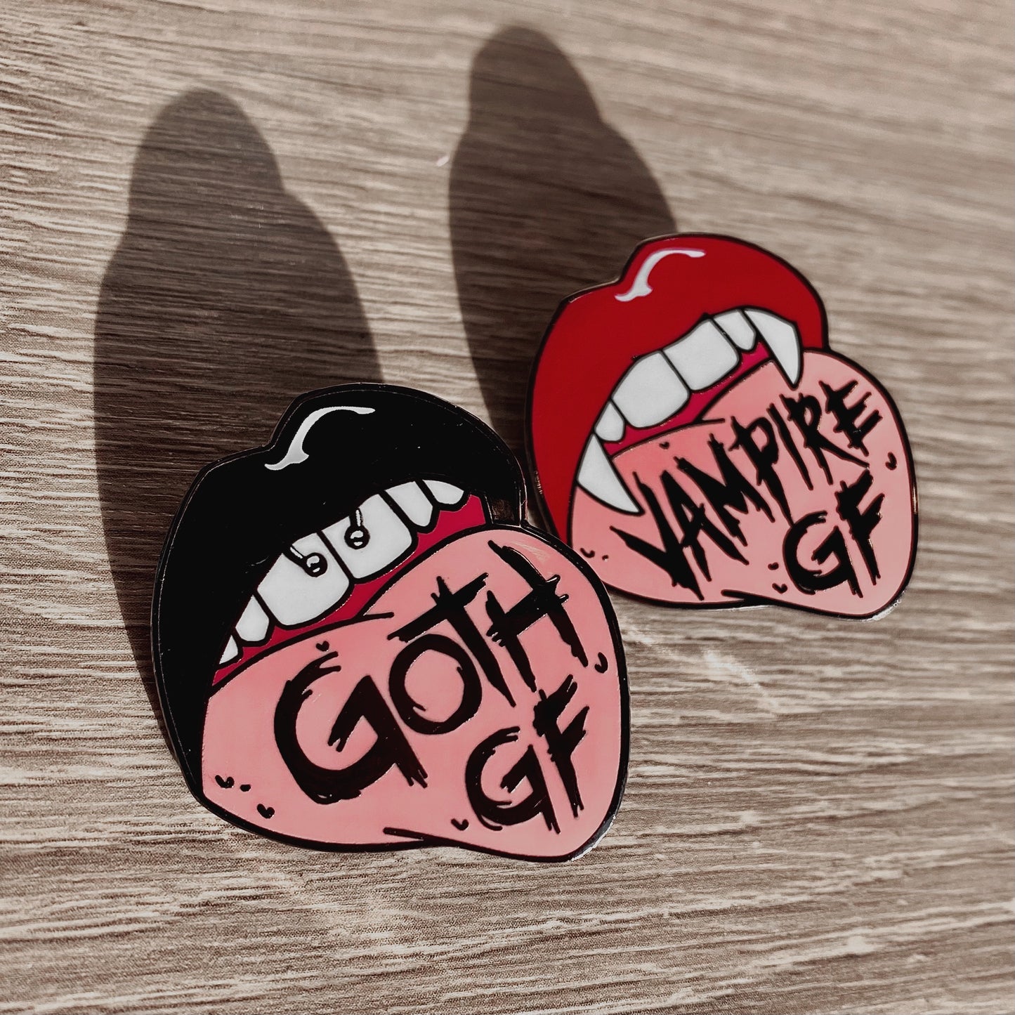 Goth GF & Vamp GF Enamel Pins