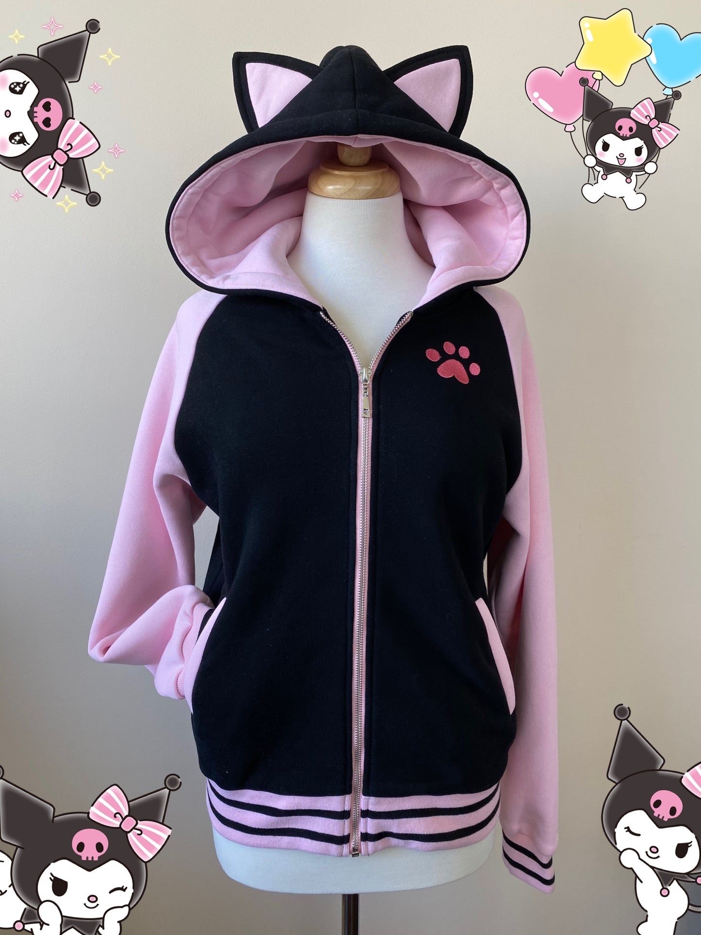 Pink and Black Cat Ita Jacket