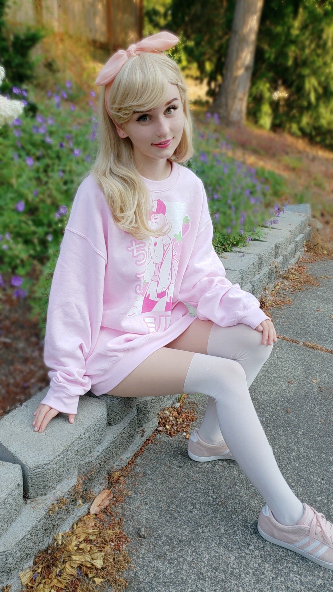 'ICHIGO MILK TEA / いちごミルク/ Strawberry Milk Tea Sweater Pink by Fawnbomb - peachiieshop