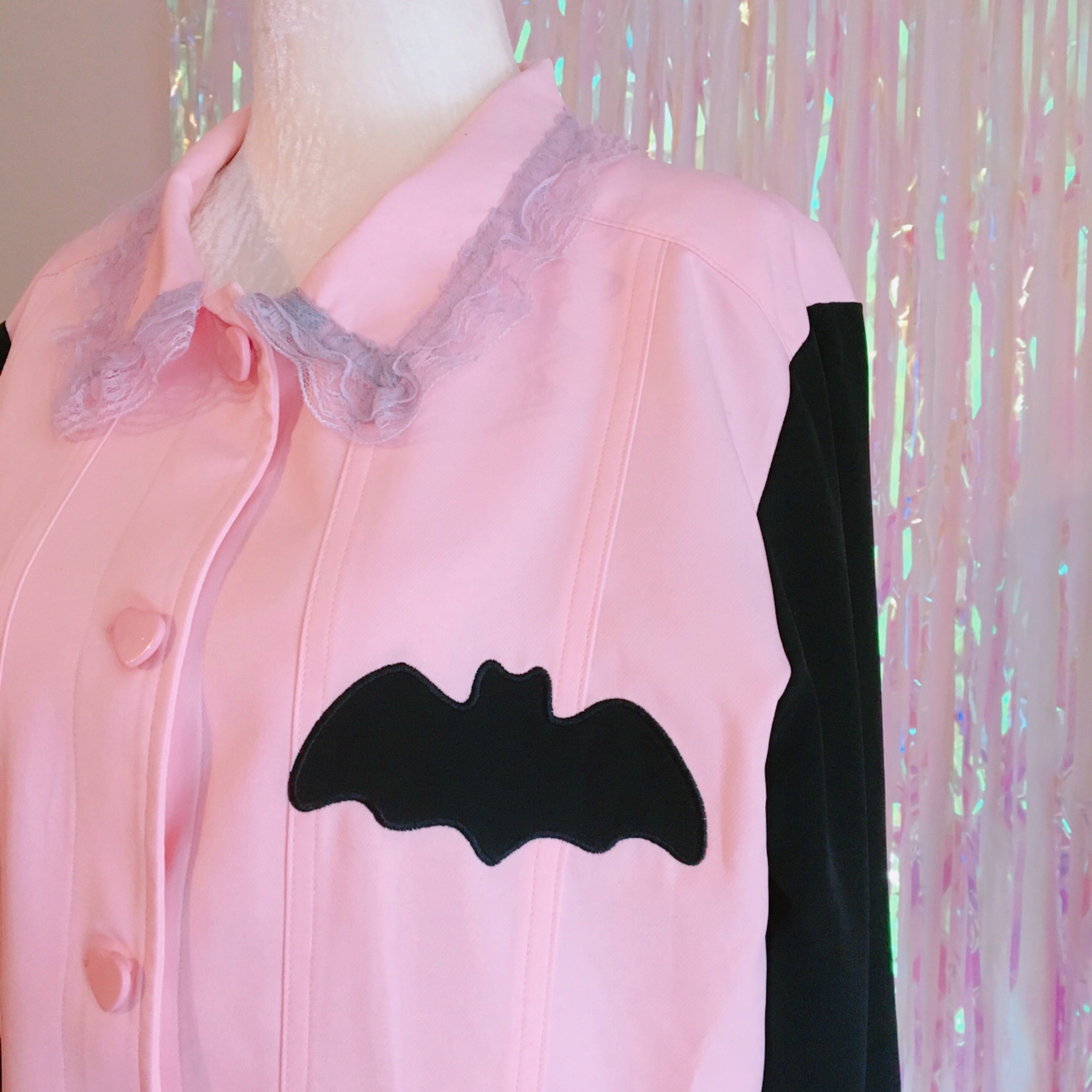 Lovely Sinner Pastel Pink Bat Jacket by fawnbomb - peachiieshop