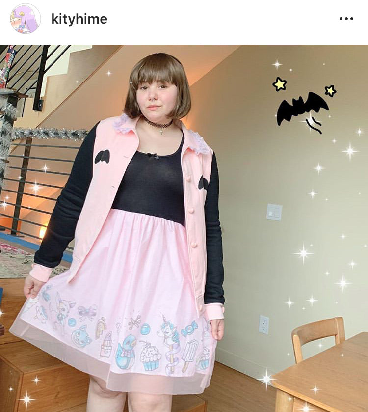 Lovely Sinner Pastel Pink Bat Jacket by fawnbomb - peachiieshop