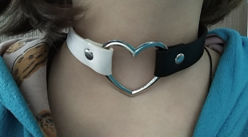 Pastel Goth Heart Choker (5 colours) - peachiieshop