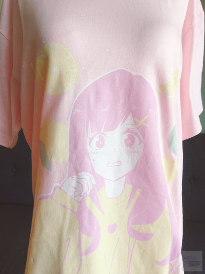 Lemonade Crush Tee by fawnbomb HARAJUKU pink fairy kei yume kawaii Shirt Original Art - peachiieshop