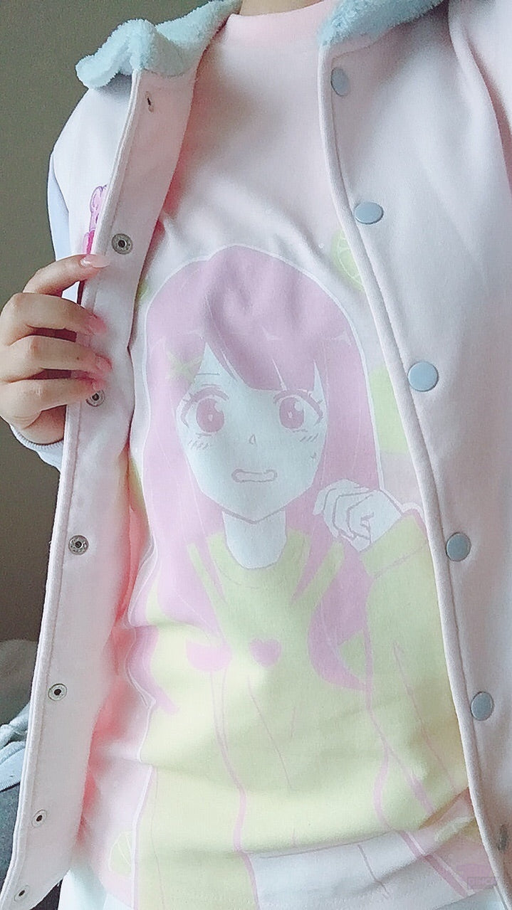Lemonade Crush Tee by fawnbomb HARAJUKU pink fairy kei yume kawaii Shirt Original Art - peachiieshop