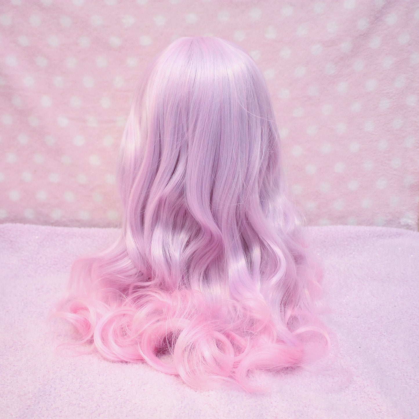 PINK MOON Wig Harajuku Kawaii Cute Fluffy Wavy Curly Long Pastel Emo Pinky - peachiieshop