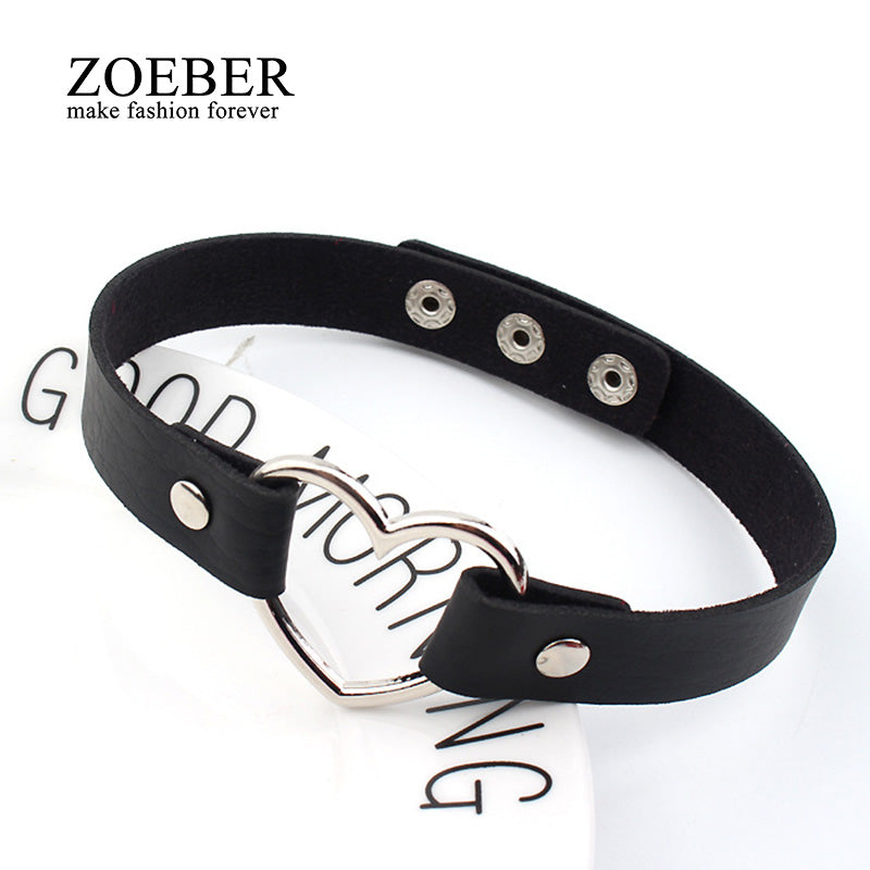 Pastel Goth Heart Choker (5 colours) - peachiieshop