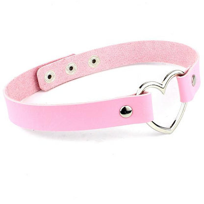 Pastel Goth Heart Choker (5 colours) - peachiieshop