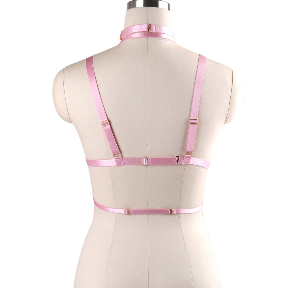 Evalynn' O-Ring Stretchy Cage Bra Harness 9 colours – JellyPinch Apparel