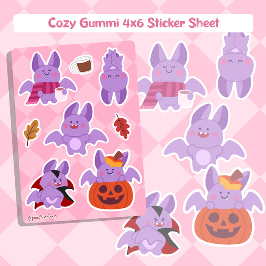 Cozy Gummi 4x6 sticker sheet